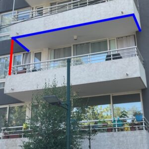 Balcón corchete mallas de seguridad